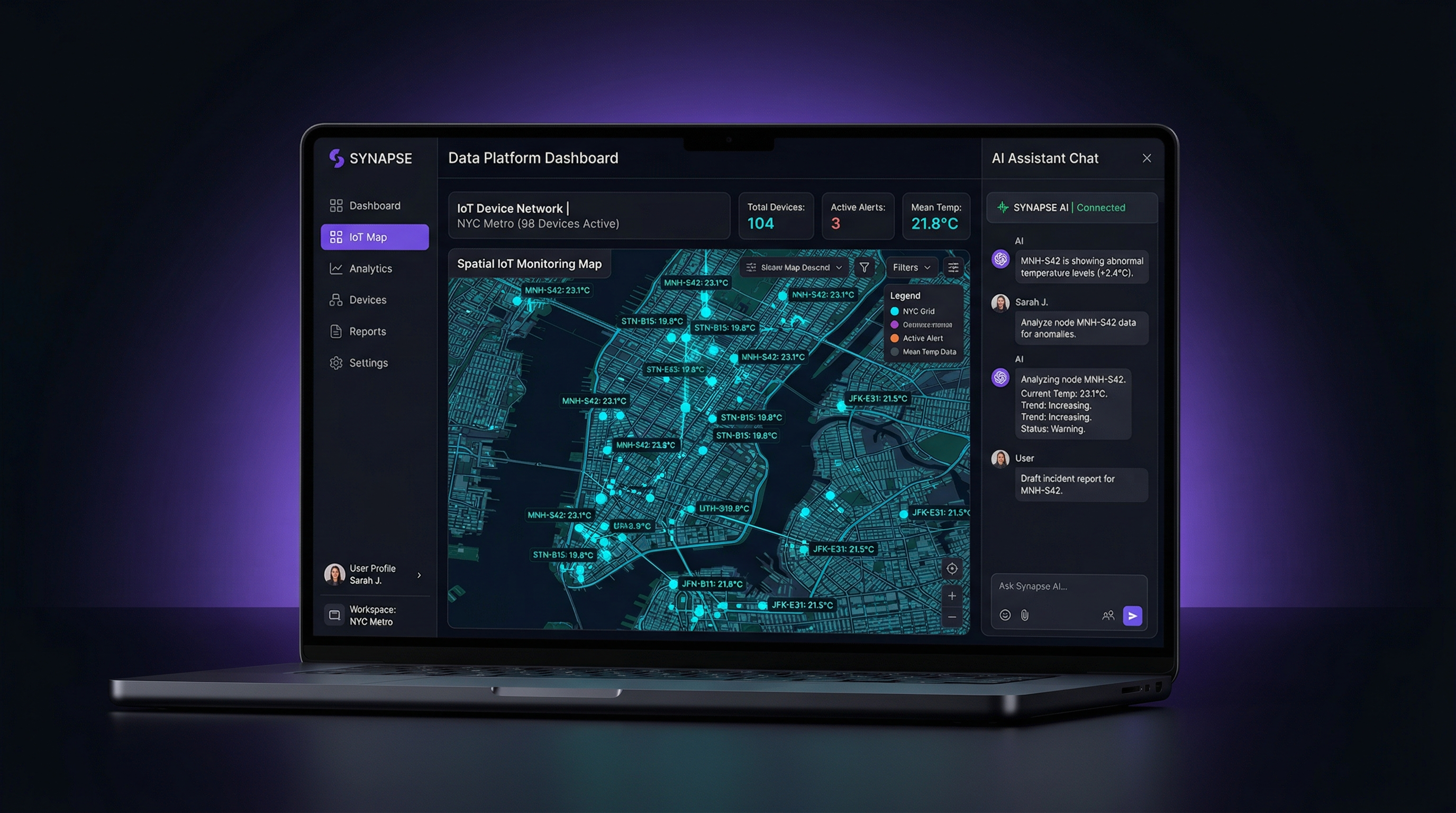 Tablize Data Agent conversation window with connected business systems